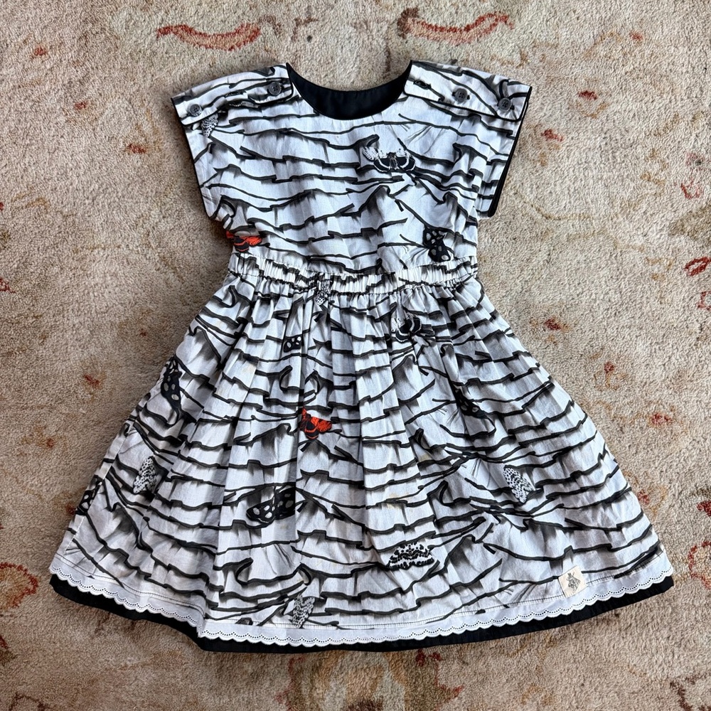 READ Bijou Sauvage gothic moths lace trim dress